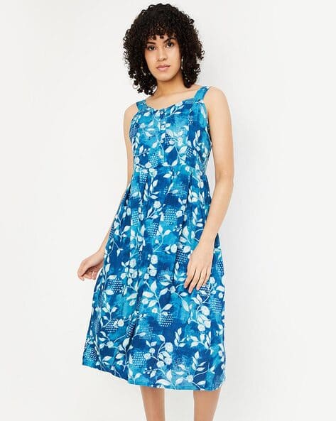 women's plus size fit and flare dresses Unique Vintage Green & Fruit Trim Cotton Dress looks great all day Womens Plus Size Mother's Day