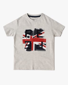 pepe jeans Boys Logan SS IP Printed Regular Fit Round-Neck T-Shirt-picture-32