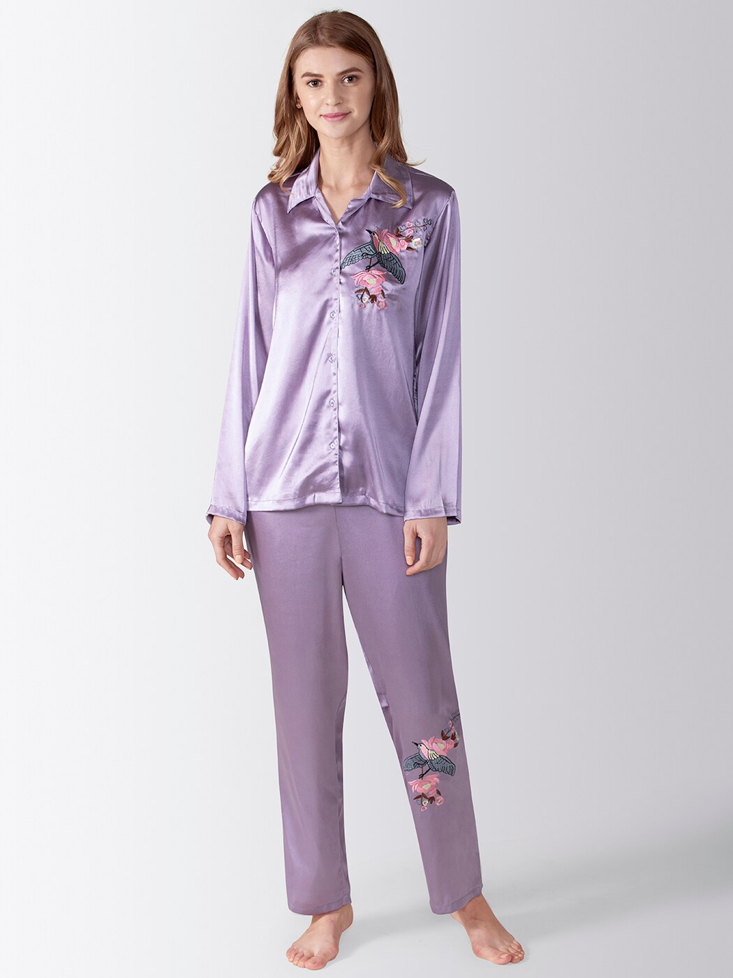 Buy Lilac Night LoungeWearSets for Women by ADORENITE Online Ajio