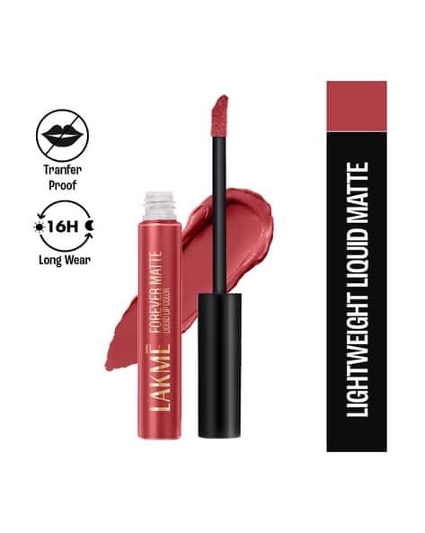 LAKME Forever Matte Liquid Lip 16hr Lipstick Lightweight & Transferproof - Nude Pink Offers & Cashback