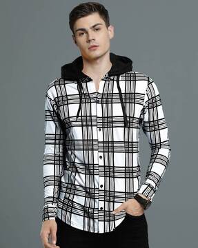 Mens shirt with hood online