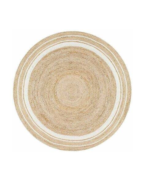 Habere India Textured Anti-Skid Jute Carpet 4" x 4"