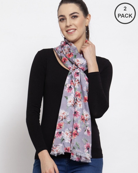 Women Floral Print Stole Price in India