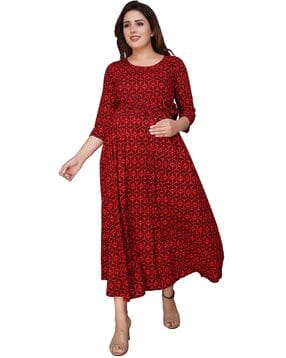 mamma's maternity Printed Gown Dress-picture-12