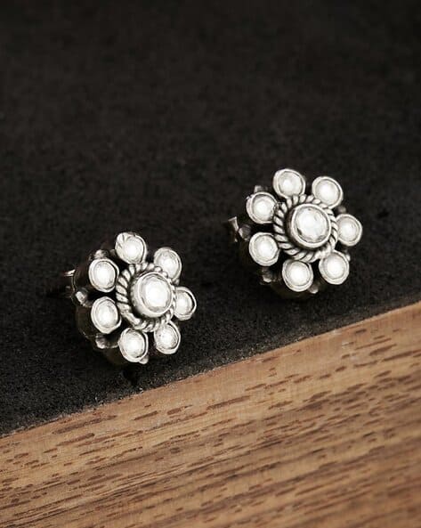 Women Stone-Studded Ear Studs