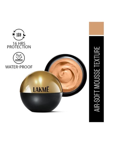 LAKME Xtraordin-airy Mattereal Mousse Foundation Matte Finish Has SPF8 - 05 Beige Honey