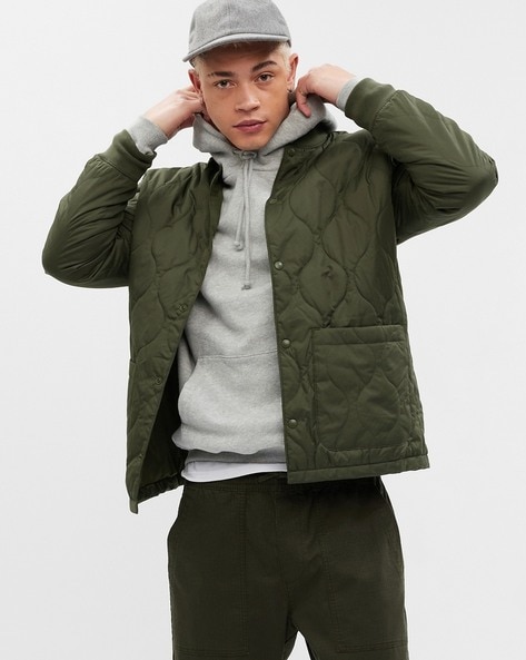 Buy Olive Green Jackets Coats for Men by GAP Online Ajio