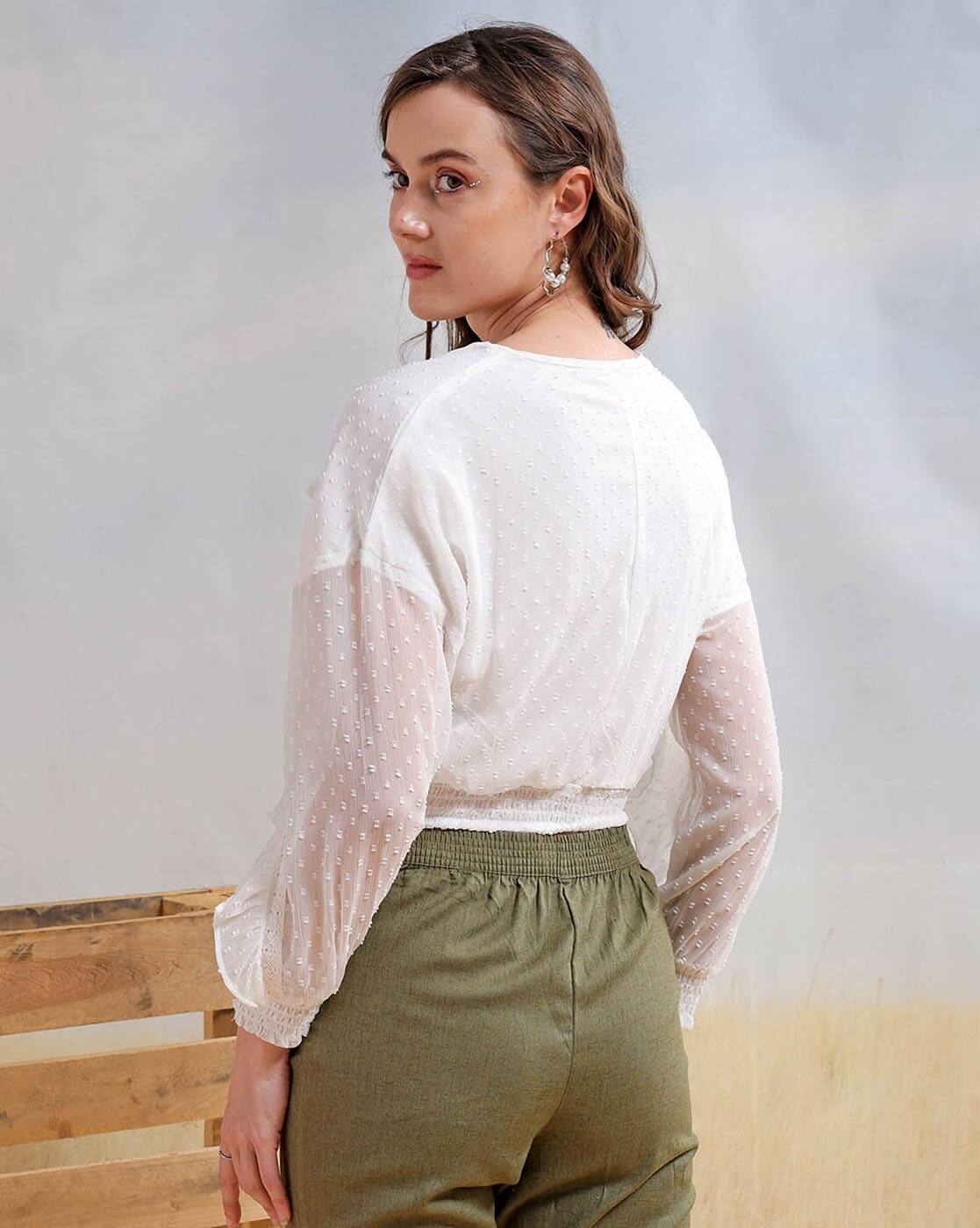 FREE WOMEN TOPS, WHITE, S