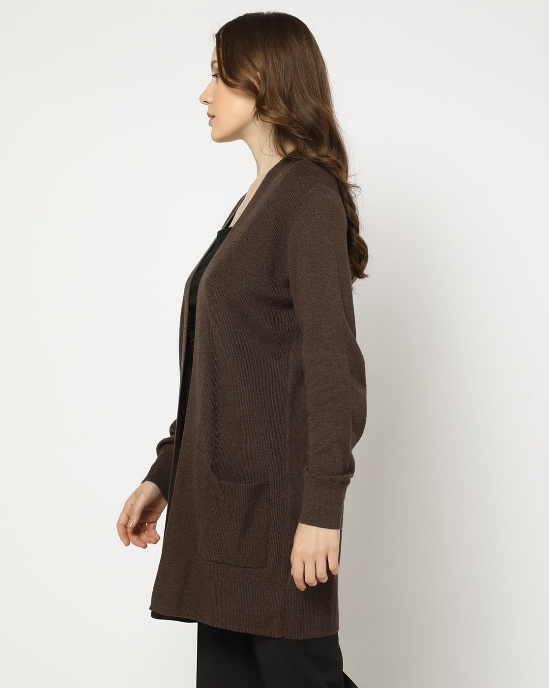 Women Front-Open Longline Cardigan