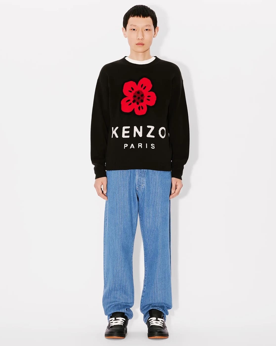 Buy KENZO Rws Boke Flower Wool Regular Fit Jumper | Black Color