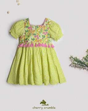 cherry crumble by nitt hyman Embroidered Fit 7 Flare Dress-picture-46