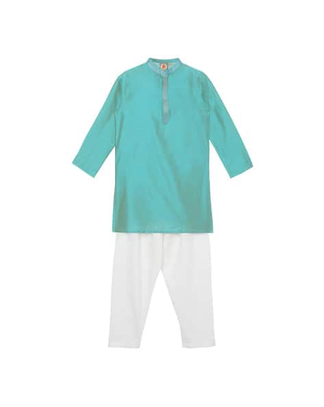 Full-Sleeves Mandarin-Collar Kurta Pyjamas Set