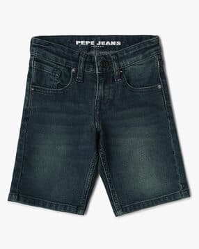 pepe jeans Boys Mind Cashed Mid-Wash Regular Fit Shorts-picture-42