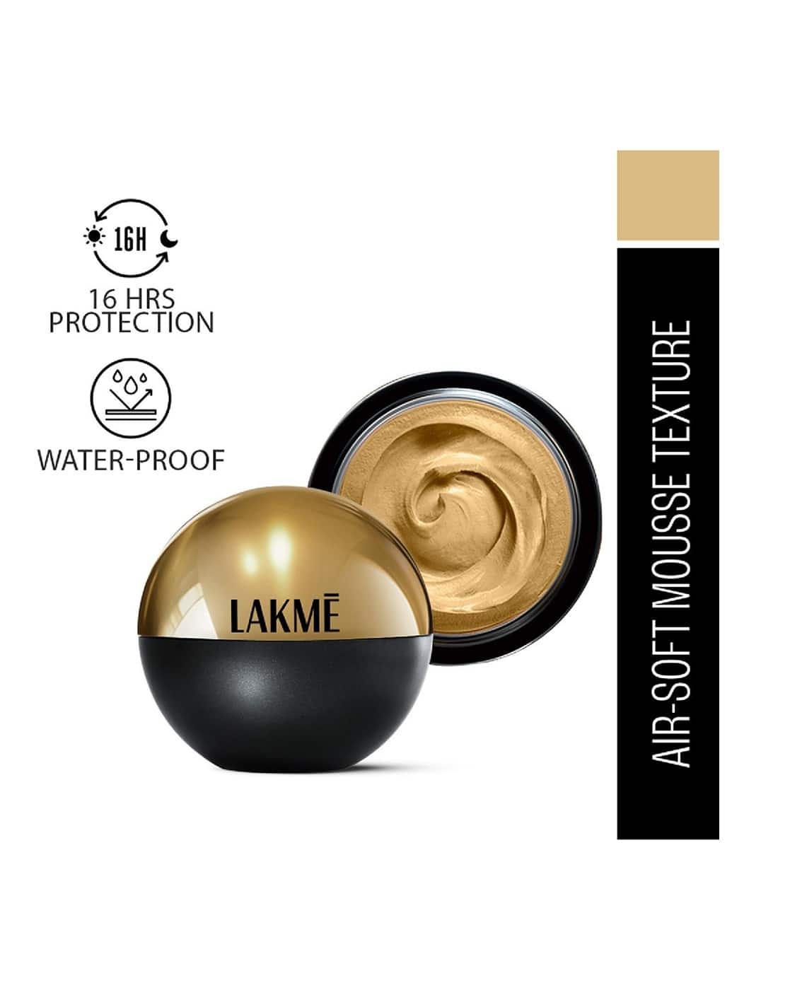 LAKME Xtraordin-airy Mattereal Mousse Foundation Matte Finish Has SPF8 - 01 Classic Ivory For Women (Beige, OS)