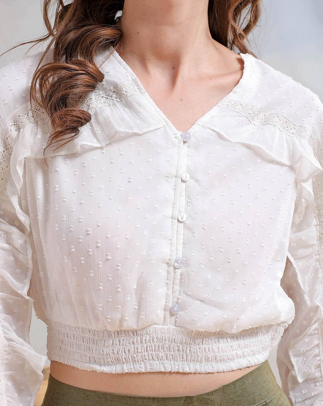 FREE WOMEN TOPS, WHITE, S