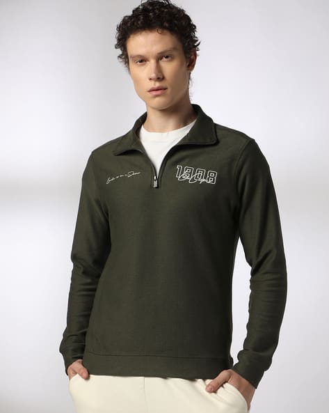 Buy Olive Sweatshirt & Hoodies for Men by LEE COOPER Online | Ajio.com