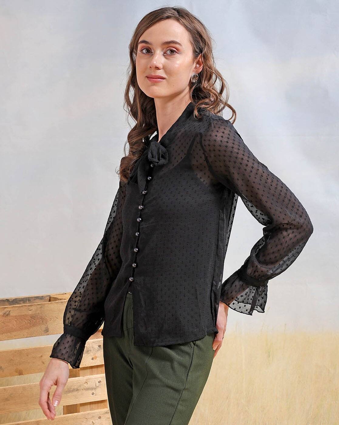 FREE WOMEN TOPS, BLACK, XS