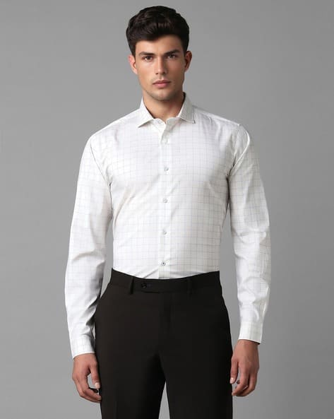 LOUIS PHILIPPE Men Checked Super Slim Fit Shirt