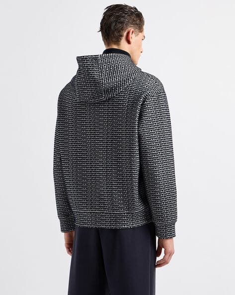 Buy EMPORIO ARMANI Logo Print Relaxed Fit Hoodie Online | Ajio.com