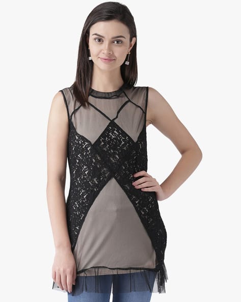 Buy Black Tops for Women by LA LOFT Online