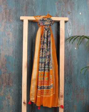 molcha by babita singh Printed Dupatta with Zari Border-picture-10