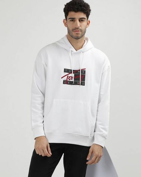 TOMMY HILFIGER Men Brand Print Regular Fit Hoodie
