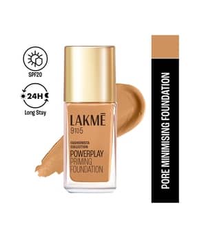 lakme 9 to 5 Powerplay Priming Foundation Built In Primer Long-Lasting SPF20 - Warm Caramel-picture-38
