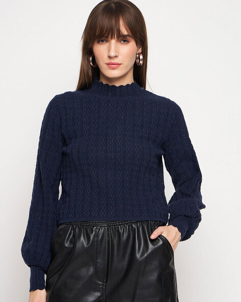 Madame Women High-Neck Pullover