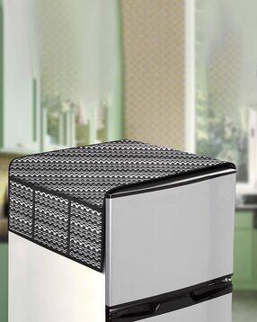 stylista Printed Fridge Top Cover with 6 Pockets-picture-13