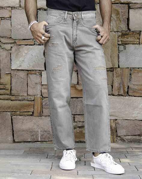 Buy Dusty Sage Green Jeans for Men by Tistabene Online