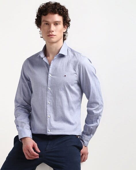 TOMMY HILFIGER Men Regular Fit Shirt with Logo Embroidery
