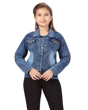 muhuratam Denim Jacket with Patch Pocket-picture-34