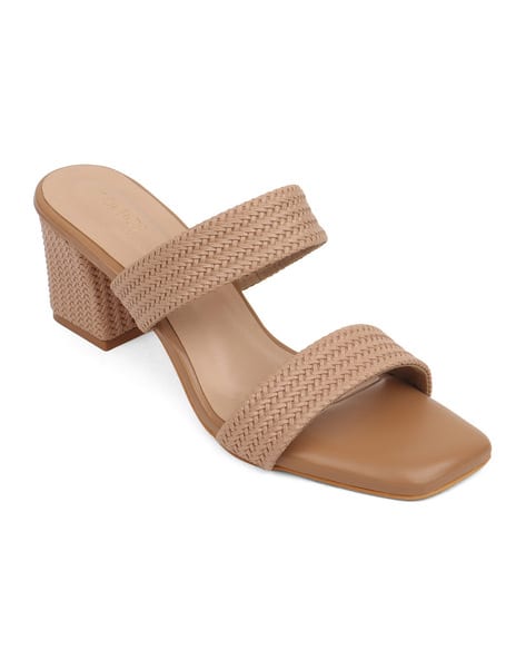 Buy Camel Khaki Brown Heeled Sandals for Women by AlwaysIconics