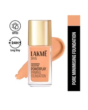 lakme 9 to 5 Powerplay Priming Foundation Built In Primer SPF20 - Warm Sand-picture-32