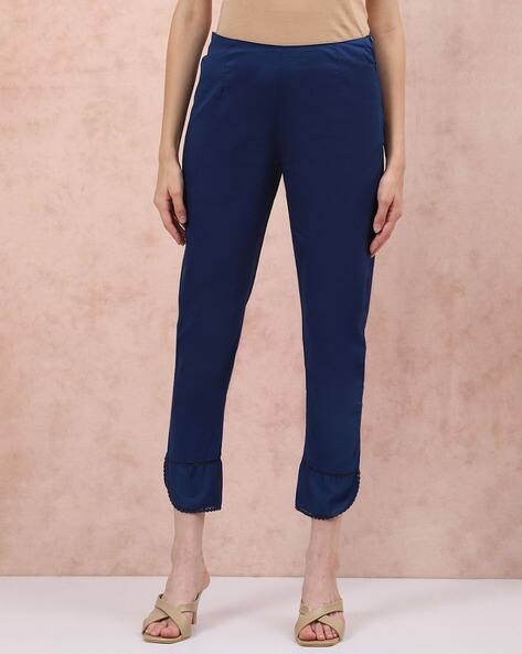 Rangriti Women Slim Fit Art Silk Pants