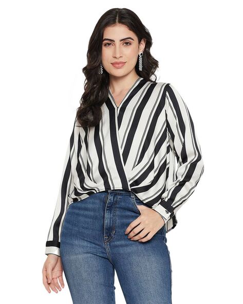 Madame Women Striped Relaxed Fit Top