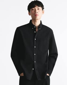 mischief monkey Men Tailored Fit Shirt with Button-Down Collar-picture-17