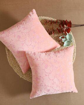 ratancart Set of 2 Embroidered Cushion Covers 16" x 16"-picture-1