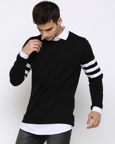 Collar t shirt with full sleeves best sale