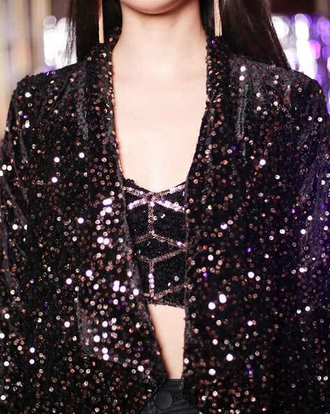 Sequin Embellished Shrug