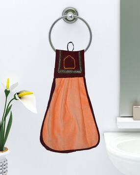 athom living Loop Hanging Cotton Washbasin Towel-picture-11