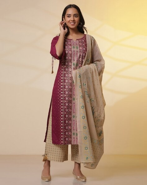 Buy Purple Kurta Suit Sets for Women by AURELIA Online Ajio