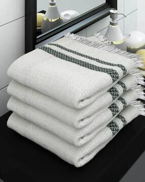 athom living Pack of 4 Textured Bath Towels-picture-10