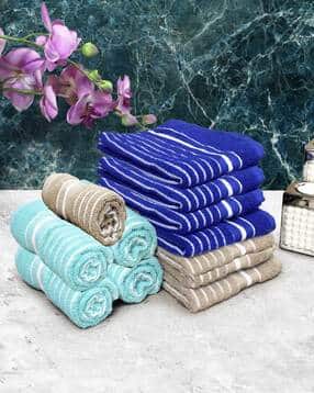 athom living Set of 12 Checked Hand Towels 23"x 15"-picture-34