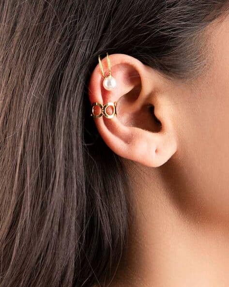 Buy Gold Earrings for Women by Queen Be Online