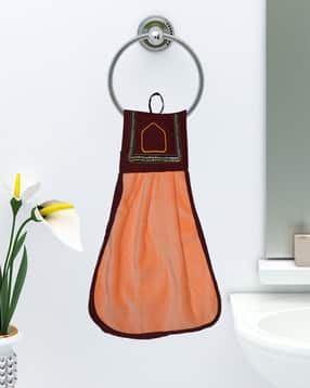 athom living Pack Of Loop Hanging Cotton Washbasin Towels-picture-27