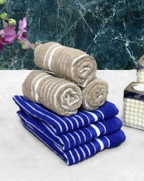 athom living Set of 6 Striped Cotton Hand Towels 23" x 15"-picture-4