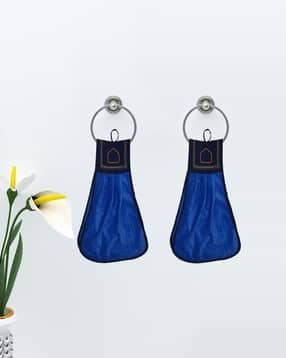 athom living Set of 4 Loop Hanging Cotton Washbasin Napkins-picture-40