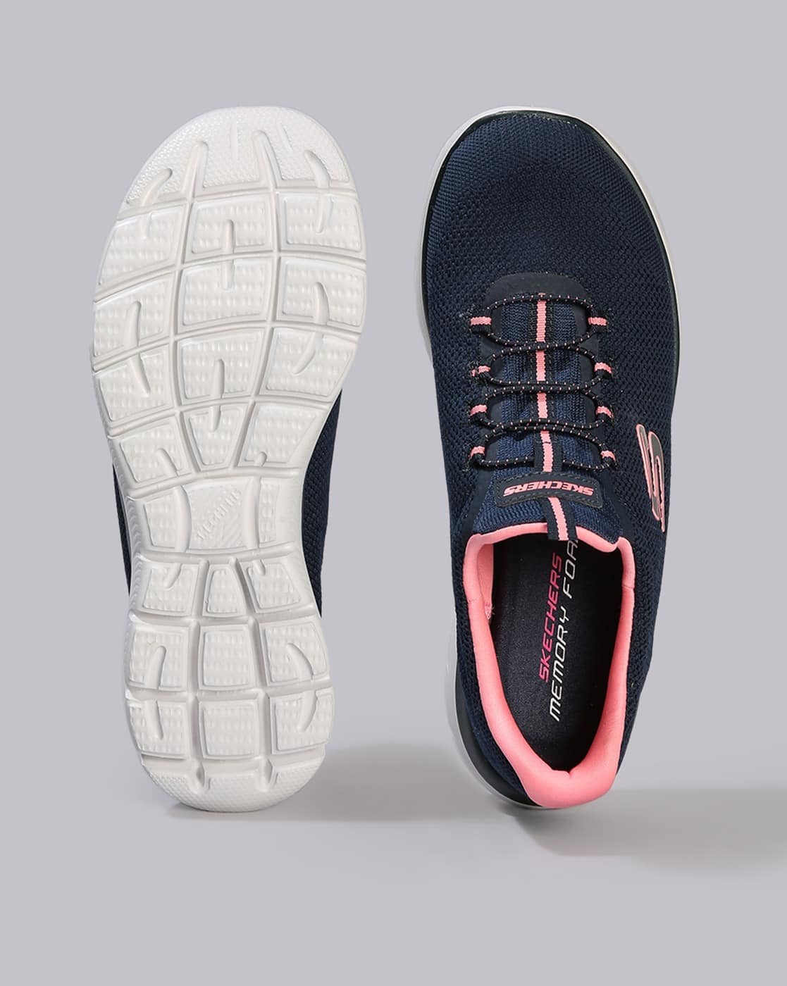 Memory Foam Ladies Navy Skechers Sale Uk Buy Navy Blue Sports - Main Image