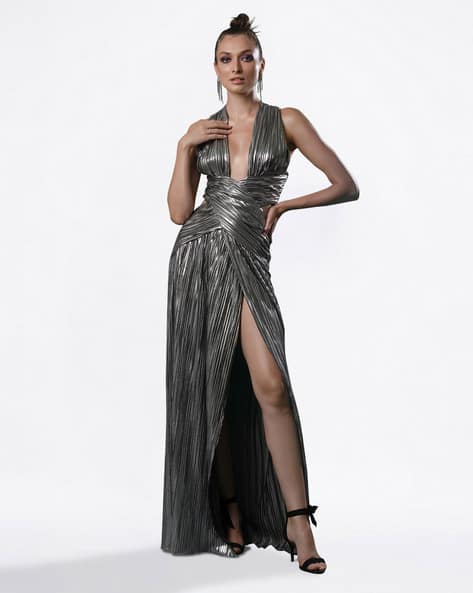 Buy Silver Dresses for Women by IKI CHIC Online
